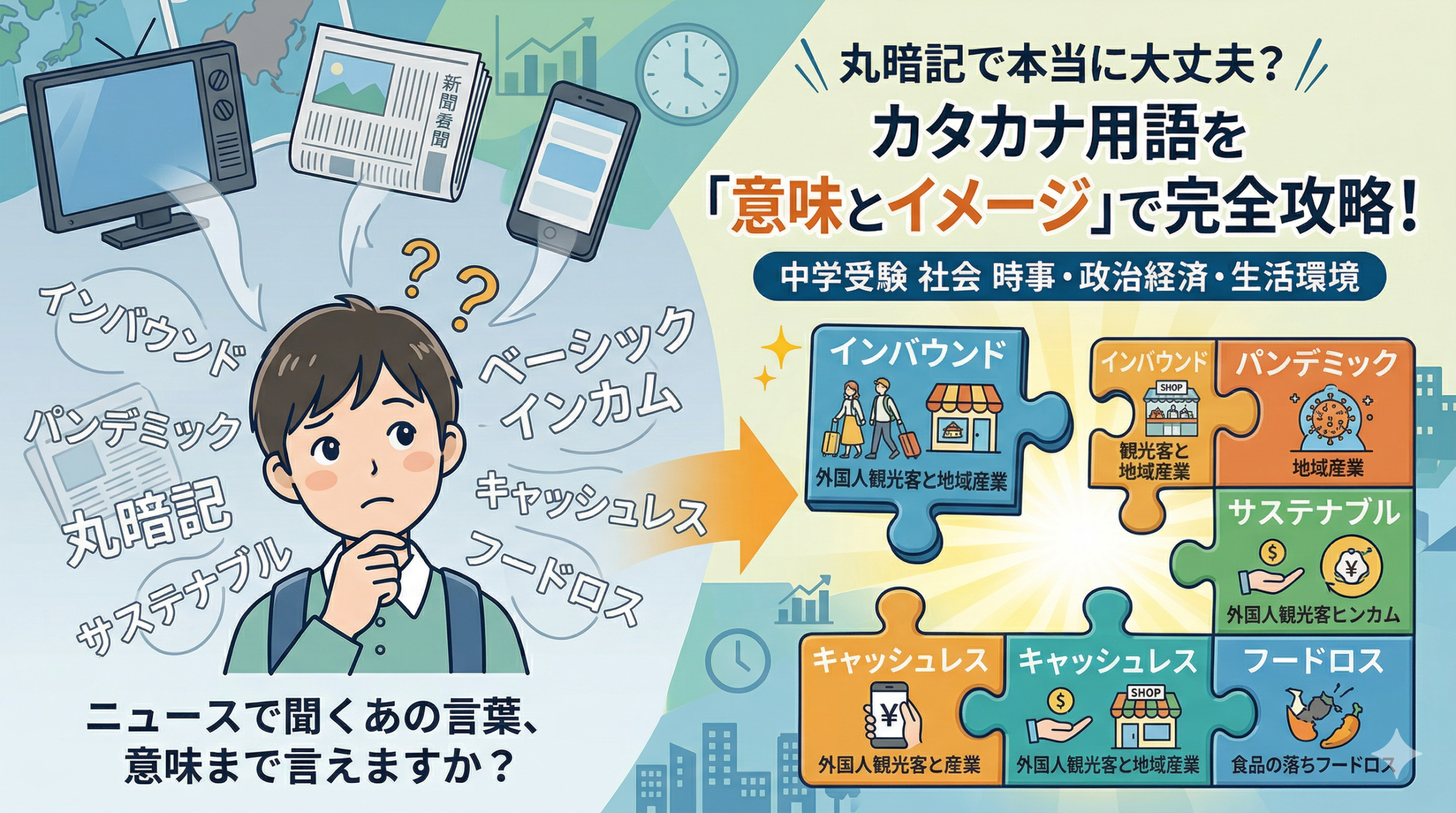 中学受験社会カタカナ用語意味と分野を一覧で整理して確認保存版